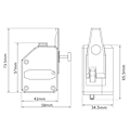 Miniatyrbillede 6 af 8: 3D Printer Ekstruder Kit 1.75mm Filament Ekstruder 3:1 Forhold Dobbelt Gear Drev Hastighedsreduktion
