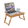 Miniatyrbillede 3 af 8: Foldbar Bambus Laptop Bord Bord Justerbar Morgenmad Seng Serveringsbakke