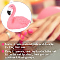 Miniatyrbild 1 av 2: Nageltipsställ i Resin Fågelform för Manikyrövning Falska Naglar Displayhållare Stöd (Rosa)