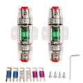 Miniatyrbillede 2 af 8: 2 stk DC12‑36V Inline ANL Sikringsholder IP67 Vandtæt Bil Audio Forstærker Batteri Sikring Strøm Blok
