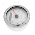 Pikkukuva 6 / 8: 85 mm / 3,35 tuuman GPS-nopeusmittari 0-60 MPH/H LCD-näyttö säädettävällä taustavalaistuksella asuntoautoille, veneille 9–32 V DC Valkoinen