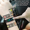 Miniatyrbillede 1 af 8: Hjertefrekvens Blodtryksmåler IP67 Vandafvisende Intelligent Ur Smart Armbånd (Sort)