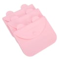 Miniatyrbild 6 av 7: 3 st Munskyddsförvaringsväska Bärbar Dammtät Återanvändbar Silikon Organizer Fodral för Utomhusbruk Rosa