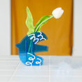 Miniatyrbillede 6 af 8: Akryl Tør Vase Moderigtig Nordisk Flyvende Fugl Transparent Blomster Vase Ornament til Soveværelse Stue Kontor Stor Fugl Linje (22x18x6cm /