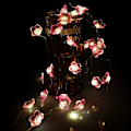 Miniatyrbild 6 av 7: Körsbärsblommor Ljusslinga Minnesfunktion, Batteridrivna Dekorativa Ljusslingor för Heminredning