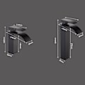 Miniatyrbild 2 av 7: Elegant badrumsblandare med vattenfallsutlopp, modern design, massiv mässing, tvättställsblandare för handfat, matt svart finish