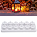 Miniatyrbilde 1 av 8: Lysestake med Simulert Flamme, Trygg og Gjenbrukbar LED-Lys for Fest, Bryllup, Jul, 100‑240VUS-Plugg