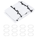 Miniatyrbillede 2 af 4: Elegant Sort-Hvid Polyester Badeværelsesbruseregnbue Vandafvisende Skimmelresistent Badeforhæng 180x180cm