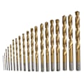 Miniatyrbillede 2 af 6: 19 stk. Twist Bor Set 1 til 10 mm Klart Tand Ti Belagt Twisted Bor til Aluminium Træ Plast