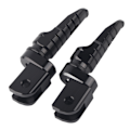 Miniatyrbillede 2 af 8: 2 stk. Motorcykel Forreste Fodstøtter CNC Aluminium Legering Fodstøtte Udskiftning til Aprilia RS660 RSV4 Tuono 660 V4 1100 Sort