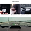 Miniatyrbillede 8 af 8: Universal 3,6 tommer HD Bil Head-Up Display HUD Monitor Multifunktionel OBD Projektor