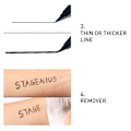 Pikkukuva 3 / 4: Musta vedenkestävä nestemäinen eyeliner-kynä, pitkäkestoinen, nopeasti kuivuva silmämeikki