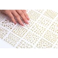 Miniatyrbild 2 av 8: Blom-Nageldekaler, Självhäftande För Enkel Nagelkonst, Nagelkonsttillbehör, Guld-Nageldesign, Lätt Att Använda, Bred Användning, 3D-Nagel