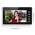 Miniatyrbillede 4 af 8: 7 tommer LCD Videodørklokke Ledningsført 2-vejs Radio Nattesyn TFT Display ID-kort Regntæt 100‑240VEU Stik