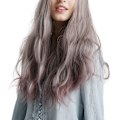 Miniatyrbillede 8 af 8: Lang Krøllet Paryk Justerbar Lige Pande Ombre Paryk Varmebestandig Kvinder Cosplay Paryk LC227-2
