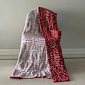 Miniatyrbilde 1 av 4: Kastteppe, Strikket Moderne Mønstret Kastteppe, Mykt Lettvekt Vevd Kastteppe for Sofa Setteplass Seng og Stue, (50x60 Tommer) red