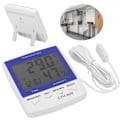 Miniatyrbillede 1 af 8: CTH‑609 Digital Termometer Hygrometer Væghængt Temperatur Luftfugtighedsmåler til Hjem Farm Drivhus