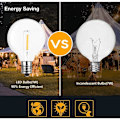 Miniatyrbild 4 av 6: Mångsidig Dekorationsslinga för Utomhusbruk, 2700K Varmvitt Skimmer, Splittringsfria Lysande Glober, Perfekt för Uteplats Tält Sovrum Balkong, Energibesparande