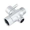 Miniatyrbillede 2 af 2: Krom Messing 3-vejs T-forbindelsesstykke med aflukningsventil til toilet bidet American Standard