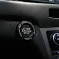 Miniatyrbillede 1 af 2: Motor Start Stop-Knap Dæksel Beskyttende Anti-Ridse Spin Design Universal En Nøgle Start Knap Trim Sort