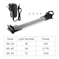 Miniatyrbillede 1 af 2: LED Udtrækkelig Lysende Akvarielampebeslag 100~240V(MI-50, AU Stik)