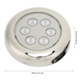 Miniatyrbillede 6 af 8: 3,5 tommer LED undervandslys Overflademontering IP68 Vandtæt 12V‑24VDC til Yacht Marine Båd Hvidt Lys 4W