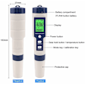 Miniatyrbild 5 av 5: Multiparameter Vattentestare för Hydroponisk Optimering, Digital PH-mätare Säkerställer Hög Noggrannhet i Dricksvattenhälsa och Poolunderhåll (16 i