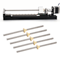Miniatyrbilde 1 av 8: 5 stk T8 Trapesgjenge 2mm Stigning 8mm Ledd 200mm Lineær Bevegelse Gjenget Stang med Messingmutter for 3D-skriver