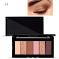 Miniatyrbillede 1 af 2: 6 Farver Vandfast Langvarig Mat Glitter Øjenskyggepulver Palette (3#)