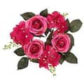 Lyskrans Lysring Kunstig Rose Lysring Blomsterdekoration til Bord