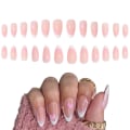 Miniatyrbild 1 av 6: Rosa vattendroppe mandel nagelplåster Söt vind klipp nagelplåster falsk