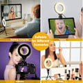 Miniatyrbillede 8 af 8: 4 Tommer 48LEDs Ringfyldt Klipslys Bærbar Mini Selfie Fotografering USB Vlog Fyldlampe