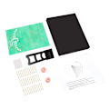 Miniatyrbillede 2 af 2: DIY Nail String Art Kit 3D Tegning Negle Vindende Linjer Maleri Hjem Dekoration (Grøn Baggrund)
