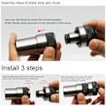 Miniatyrbillede 3 af 3: Tapping-patronholder med overbelastningsbeskyttelse, justerbar torsion, hurtigudskiftning GT12JISM3