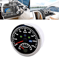 Miniatyrbillede 7 af 8: 85mm 160 km/t GPS Speedometer 0‑8000 o/min Turteller Måler LCD Rød Baggrundsbelysning til Bil Båd Yacht RV Lastbil Sort