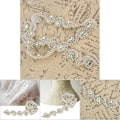 Miniatyrbillede 1 af 2: 1 Yard S/8 Formet Bryllupskrystal Trim Rhinestone Kæde Tøj Håndværk DIY Dekoration (1