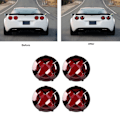 Pikkukuva 8 / 8: 4 kpl Tummanpunaisia LED-takavalot Perävalon Vaihto Chevy Corvette C6 2005-2013