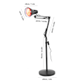 Miniatyrbillede 4 af 8: 150W Gulvstående Infrarød Varmelampe Terapi Lampe Skønhedssalon Fysioterapi Lys (dr‑010)AU Stik 220V