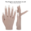 Miniatyrbild 8 av 8: Silikon Nagelträning Hand Flexibel Led Naglar Konst Övningshand Böjbar Mannequin Händer #01