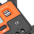 Pikkukuva 4 / 8: PWM Aurinkoenergian Ohjain 12V/24V Automaattinen Tunnistus Vedenkestävä 28AWG - 10AWG 20A Aurinkoenergian Ohjain 2 USB 5V Ulostulolla LCD