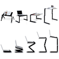 Miniatyrbild 5 av 6: Justerbart Laptopställ, Ergonomisk Design Lättviktig Bärbar Aluminiumbricka, Lämplig för Användning i Olika Miljöer: Säng, Soffa, Bord (17\" Stöd)