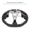 Miniatyrbillede 6 af 7: LED Performance Carbonfiber Race Display Rattet med Perforeret Læder og Rød Syning Passer til Nissan Skyline GT-R R34 1999-2002