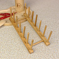 Miniatyrbild 5 av 8: Diskställ i Bambu för Köksbänkar, Solid Bambu Tallrikshållare, Skärbrädeförvaring, Lättrengjord Yta med Specialbehandling (11.81in x