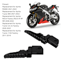 Miniatyrbillede 6 af 8: 2 stk. Motorcykel Forreste Fodstøtter CNC Aluminium Legering Fodstøtte Udskiftning til Aprilia RS660 RSV4 Tuono 660 V4 1100 Sort