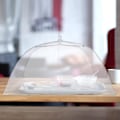 Miniatyrbild 3 av 5: Eleganta Pop-Up Mattskydd i Mesh, Hållbar Barriär Mot Insekter För Ditt Nästa Utomhusäventyr, Vitt Matttält i Mesh Som Skyddar Mot Löv Och