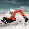 Pikkukuva 1 / 2: 1:50 Mini Alloy Engineering Caterpillar Kaivinkone Ajoneuvon Malli Lapsille Lasten Leikki