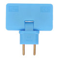 Miniatyrbilde 5 av 8: 5 stk EU-kontaktkonverter, trådløs 180 graders forlengelse, 1 til 3 EU-pluggadapter, 110‑250V blå