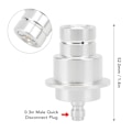 Miniatyrbilde 6 av 8: CO2-adapter i aluminiumlegering 0,3 tommer rask kobling slitesterk høy hardhet brusmaskintilkobling sølv