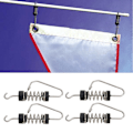 Miniatyrbillede 1 af 8: 4 stk. Fiskeflagclips 316 Rustfrit Stål Fjederbelastet Anti-Slip Greb Marine Flagstangsklip til Halyards Outrigger Lines