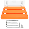 Miniatyrbillede 2 af 8: Foldbar Brusebadsstol i ABS til Ældre, Væghængt, Badeværelseskrak til Skift af Sko, Orange
